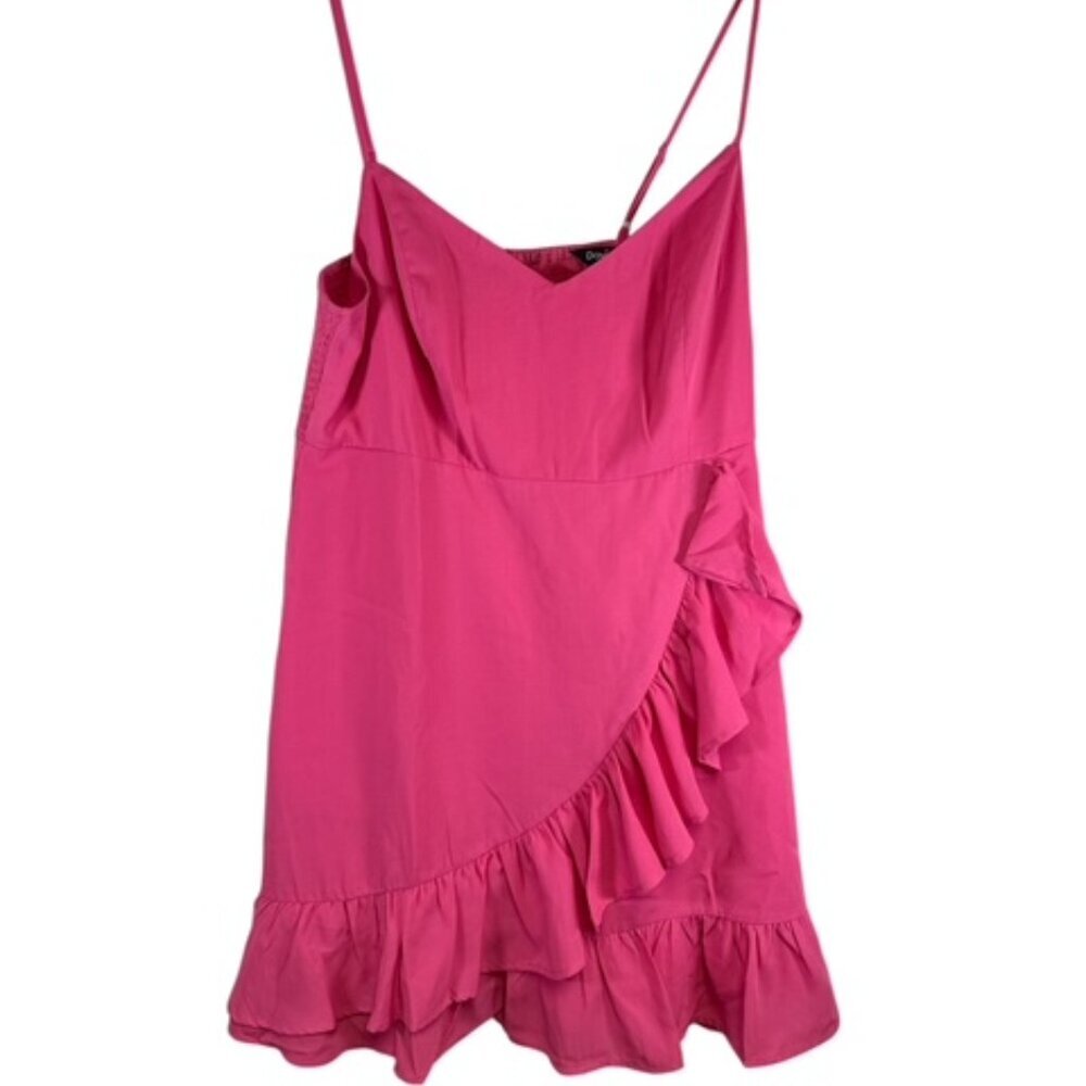 Davi & Dani Sweet Ruffle Layered Mmidi Dress Pink‎ Size 2XL Wedding Party Easter